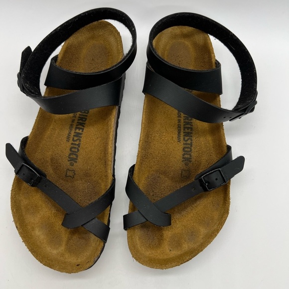 Birkenstock Women's Black and Tan Sandals Size 39 - Picture 2 of 15